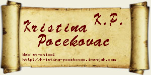 Kristina Počekovac vizit kartica